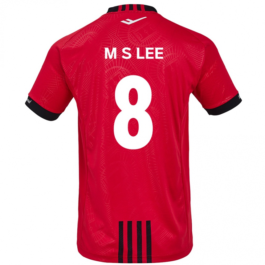 Női Labdarúgás Seung-Mo Lee #8 Piros Fekete Hazai Jersey 2024/25 Mez Póló Ing