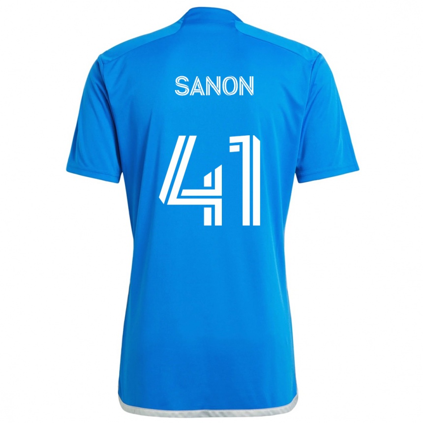 Női Labdarúgás Jérémy Sanon #41 Kék Fehér Hazai Jersey 2024/25 Mez Póló Ing