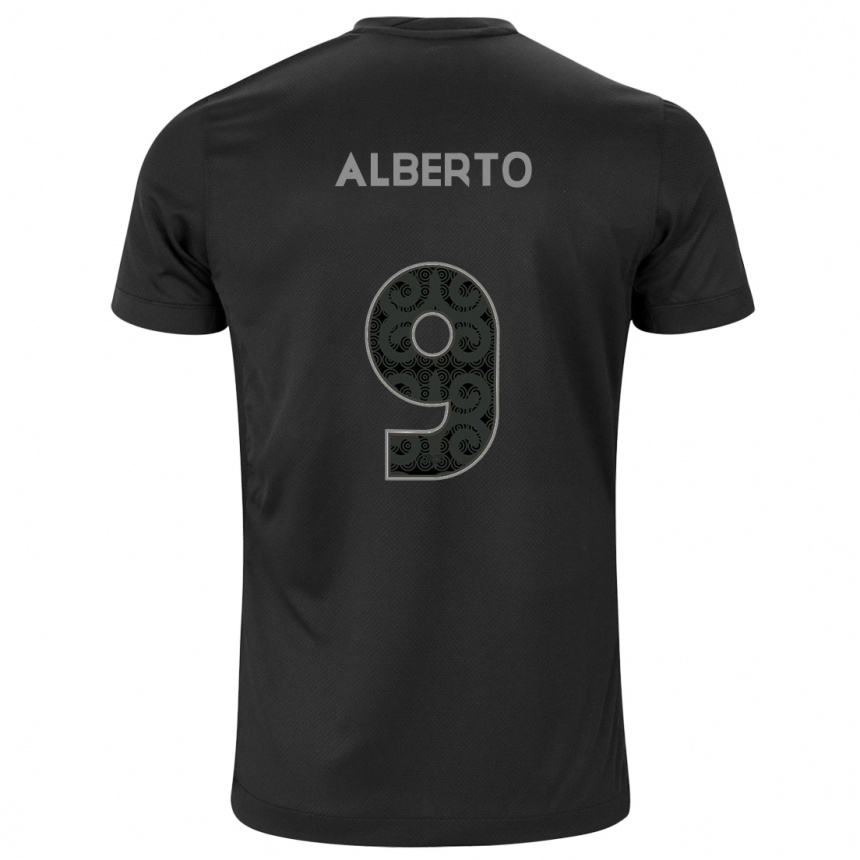 Női Labdarúgás Yuri Alberto #9 Fekete Idegenbeli Jersey 2024/25 Mez Póló Ing