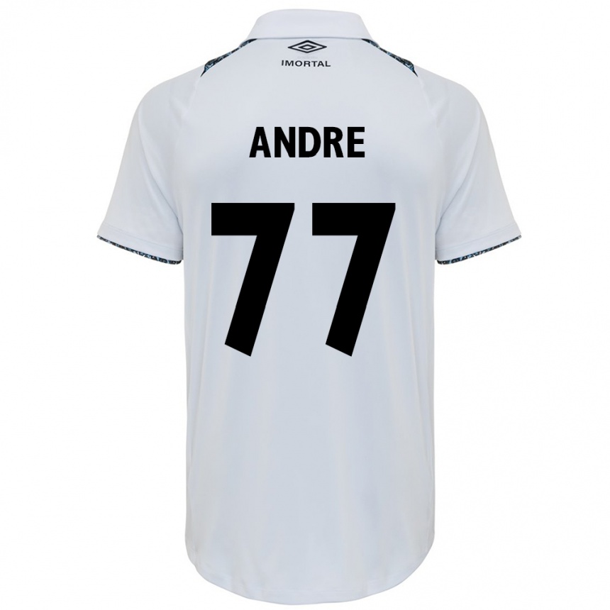 Női Labdarúgás André #77 Fehér Kék Idegenbeli Jersey 2024/25 Mez Póló Ing