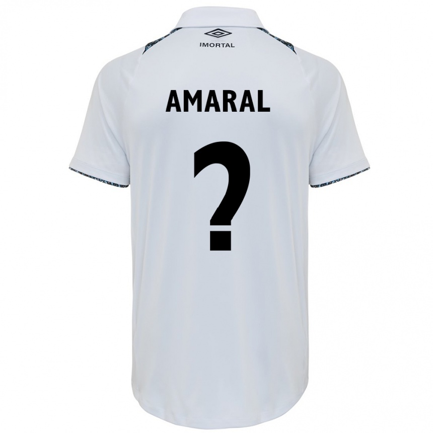 Női Labdarúgás Lucas Amaral #0 Fehér Kék Idegenbeli Jersey 2024/25 Mez Póló Ing