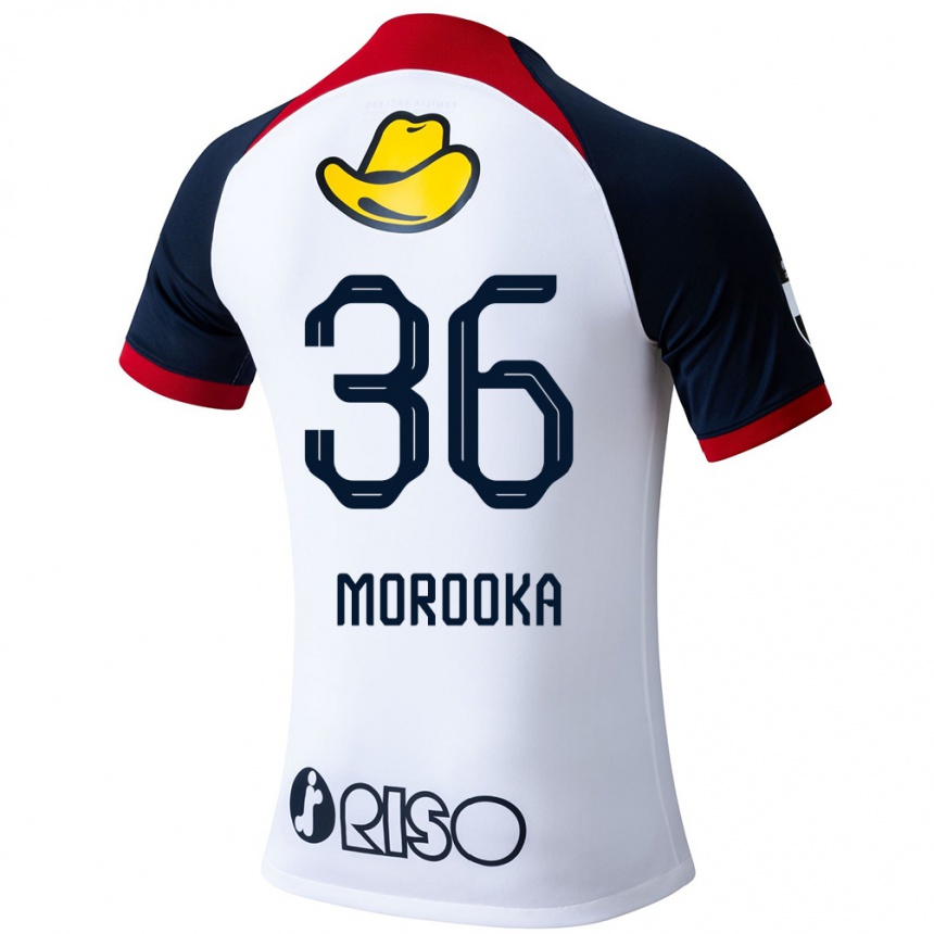 Női Labdarúgás Shu Morooka #36 Fehér Kék Piros Idegenbeli Jersey 2024/25 Mez Póló Ing