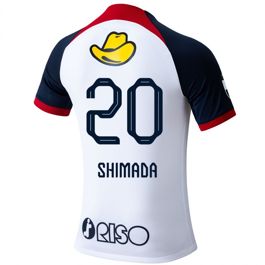 Női Labdarúgás Victor Shimada #20 Fehér Kék Piros Idegenbeli Jersey 2024/25 Mez Póló Ing