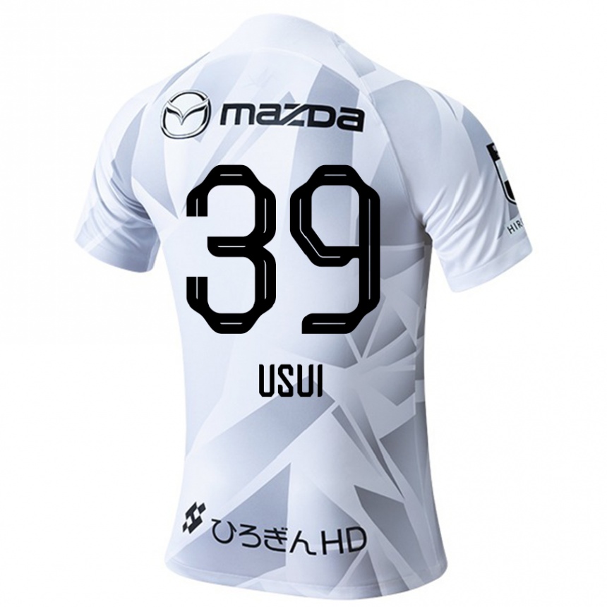 Női Labdarúgás Haruto Usui #39 Fehér Szürke Fekete Idegenbeli Jersey 2024/25 Mez Póló Ing