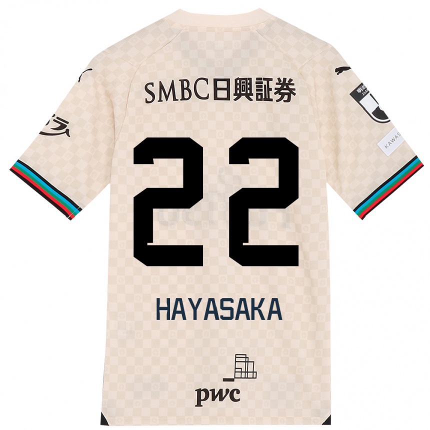 Női Labdarúgás Yuki Hayasaka #22 Fehér Szürke Idegenbeli Jersey 2024/25 Mez Póló Ing