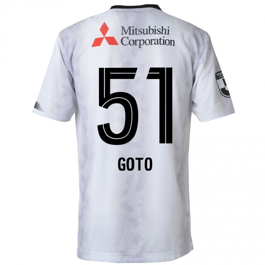 Női Labdarúgás Wataru Goto #51 Fehér Fekete Idegenbeli Jersey 2024/25 Mez Póló Ing