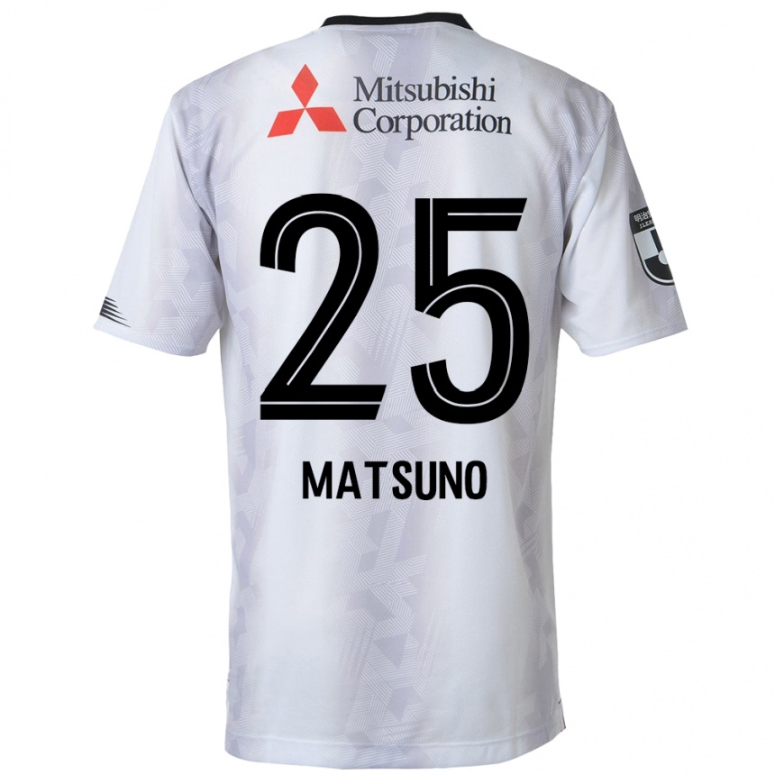 Női Labdarúgás Taichi Matsuno #25 Fehér Fekete Idegenbeli Jersey 2024/25 Mez Póló Ing