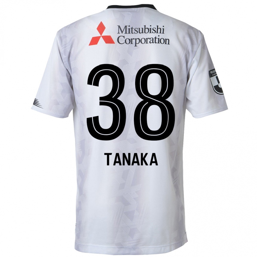 Női Labdarúgás Kio Tanaka #38 Fehér Fekete Idegenbeli Jersey 2024/25 Mez Póló Ing