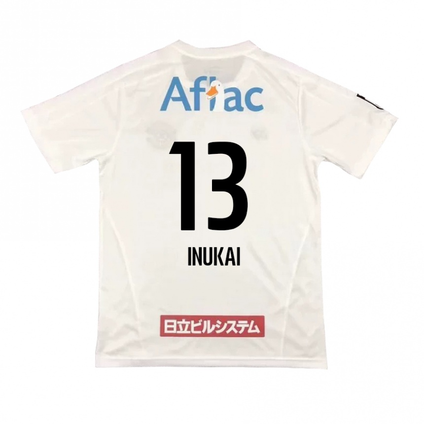 Női Labdarúgás Tomoya Inukai #13 Fehér Fekete Idegenbeli Jersey 2024/25 Mez Póló Ing