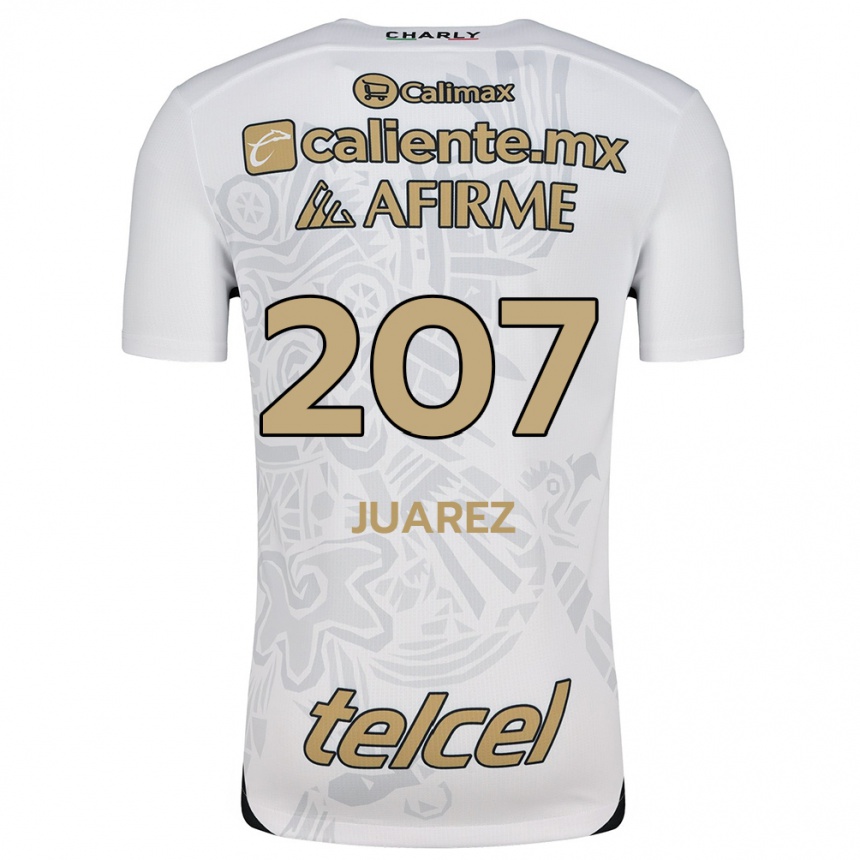 Női Labdarúgás José Juárez #207 Fehér Fekete Idegenbeli Jersey 2024/25 Mez Póló Ing