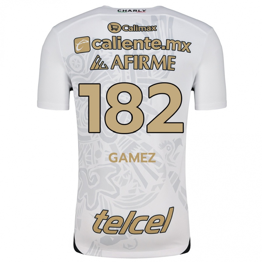 Női Labdarúgás Mark Gamez #182 Fehér Fekete Idegenbeli Jersey 2024/25 Mez Póló Ing