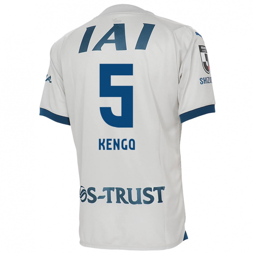 Női Labdarúgás Kengo Kitazume #5 Fehér Kék Idegenbeli Jersey 2024/25 Mez Póló Ing