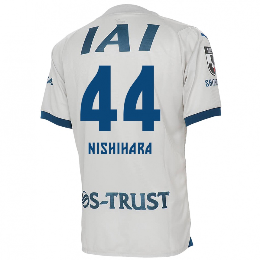 Női Labdarúgás Motoki Nishihara #44 Fehér Kék Idegenbeli Jersey 2024/25 Mez Póló Ing