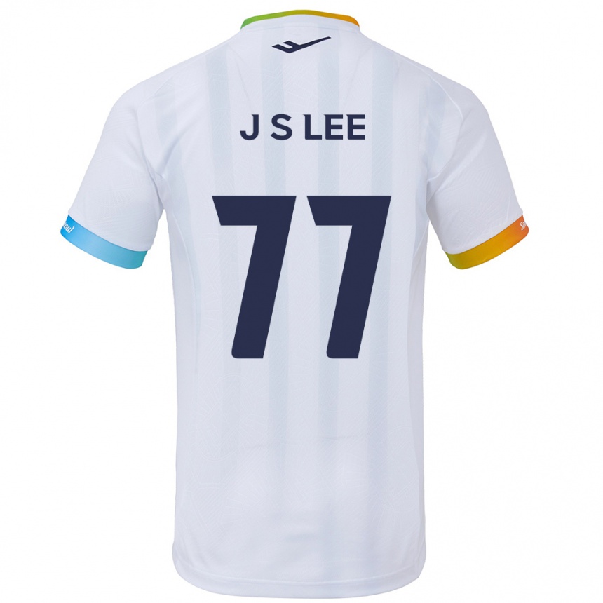 Női Labdarúgás Seung-Joon Lee #77 Fehér Kék Idegenbeli Jersey 2024/25 Mez Póló Ing