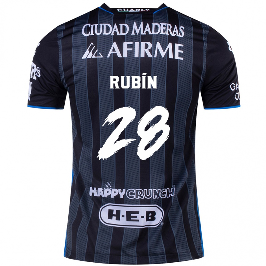 Női Labdarúgás Rubio Rubín #28 Fehér Fekete Idegenbeli Jersey 2024/25 Mez Póló Ing