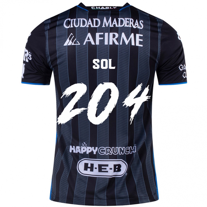 Női Labdarúgás Martín Sol #204 Fehér Fekete Idegenbeli Jersey 2024/25 Mez Póló Ing