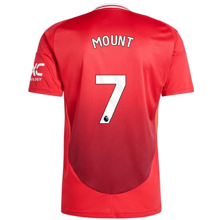 Gyermek Labdarúgás Mason Mount #7 Élénkpiros Hazai Jersey 2024/25 Mez Póló Ing