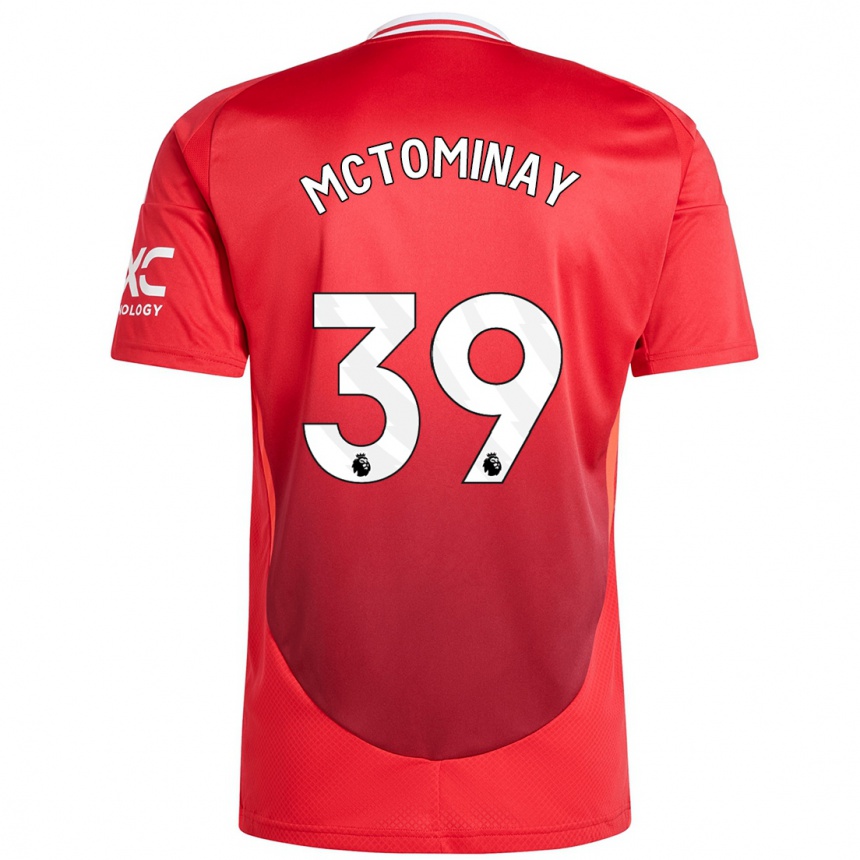 Gyermek Labdarúgás Scott Mctominay #39 Élénkpiros Hazai Jersey 2024/25 Mez Póló Ing