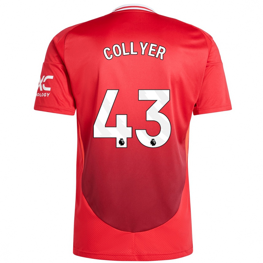 Gyermek Labdarúgás Toby Collyer #43 Élénkpiros Hazai Jersey 2024/25 Mez Póló Ing