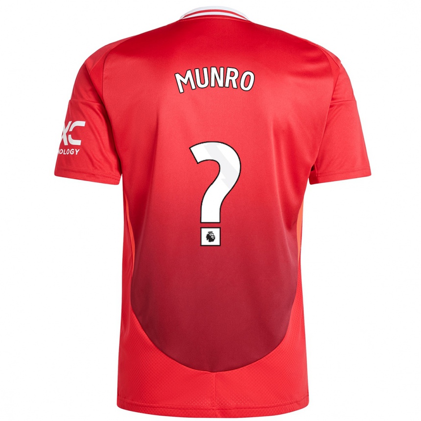 Gyermek Labdarúgás Reece Munro #0 Élénkpiros Hazai Jersey 2024/25 Mez Póló Ing