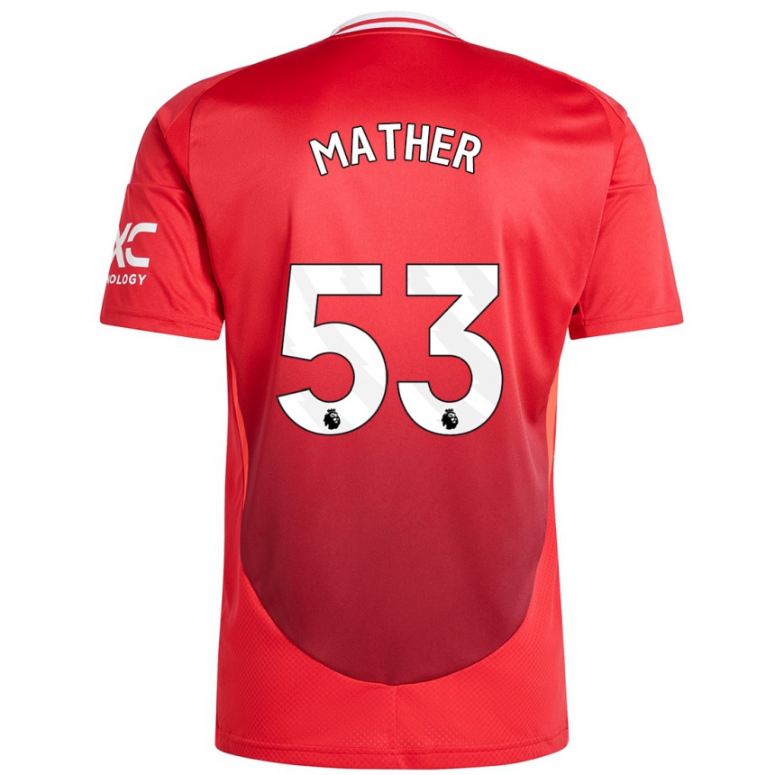 Gyermek Labdarúgás Sam Mather #53 Élénkpiros Hazai Jersey 2024/25 Mez Póló Ing