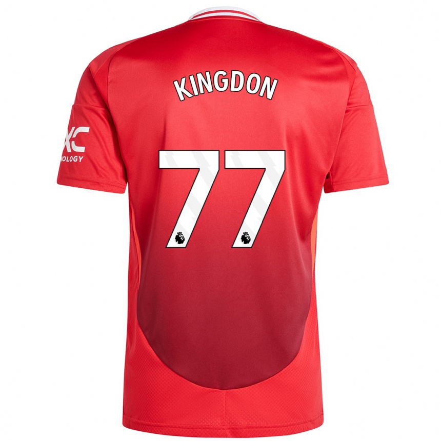 Gyermek Labdarúgás Jack Kingdon #77 Élénkpiros Hazai Jersey 2024/25 Mez Póló Ing