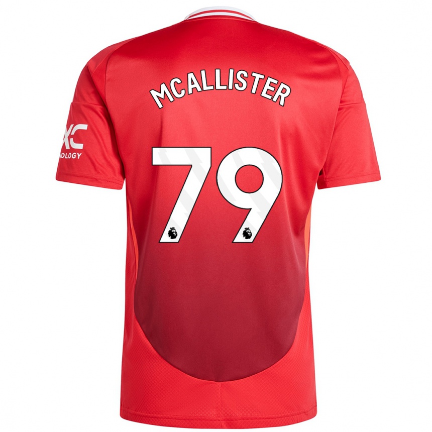 Gyermek Labdarúgás Finley Mcallister #79 Élénkpiros Hazai Jersey 2024/25 Mez Póló Ing