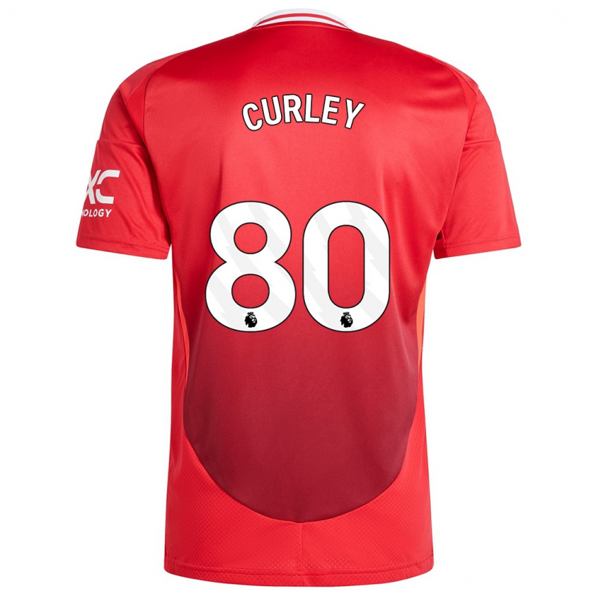 Gyermek Labdarúgás Ruben Curley #80 Élénkpiros Hazai Jersey 2024/25 Mez Póló Ing