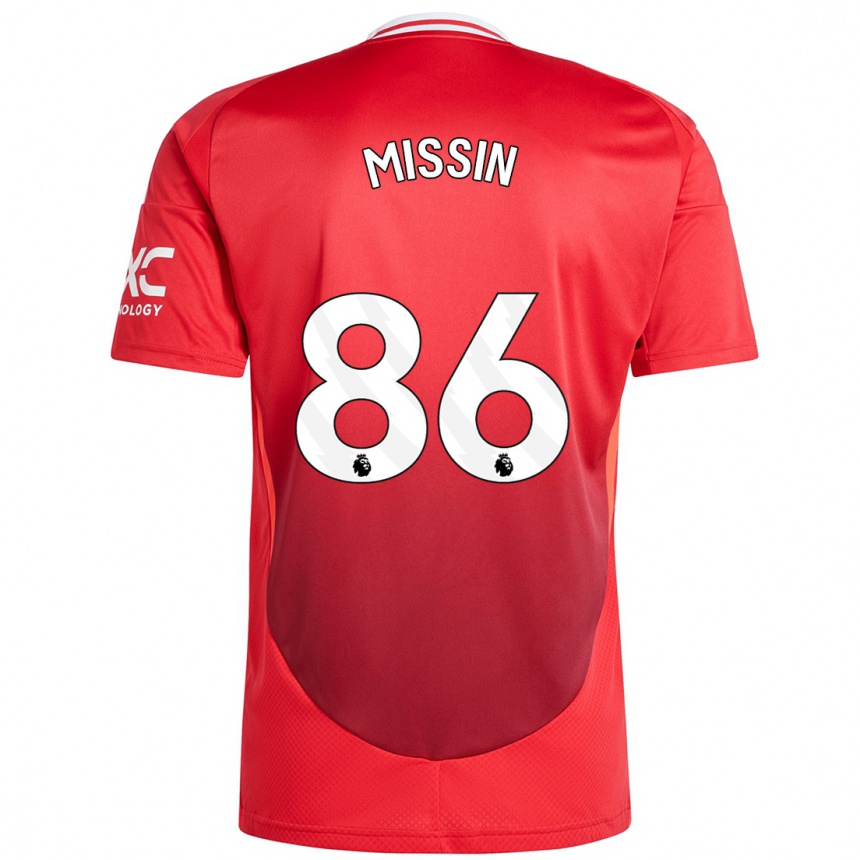 Gyermek Labdarúgás Ashton Missin #86 Élénkpiros Hazai Jersey 2024/25 Mez Póló Ing