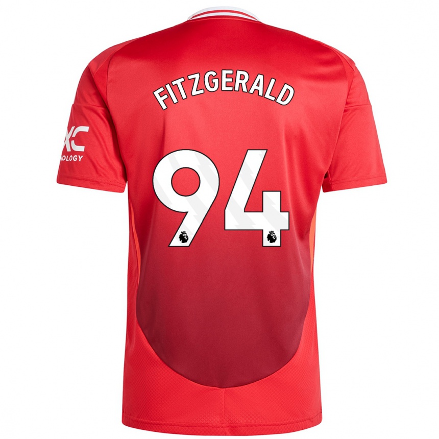 Gyermek Labdarúgás Jayce Fitzgerald #94 Élénkpiros Hazai Jersey 2024/25 Mez Póló Ing