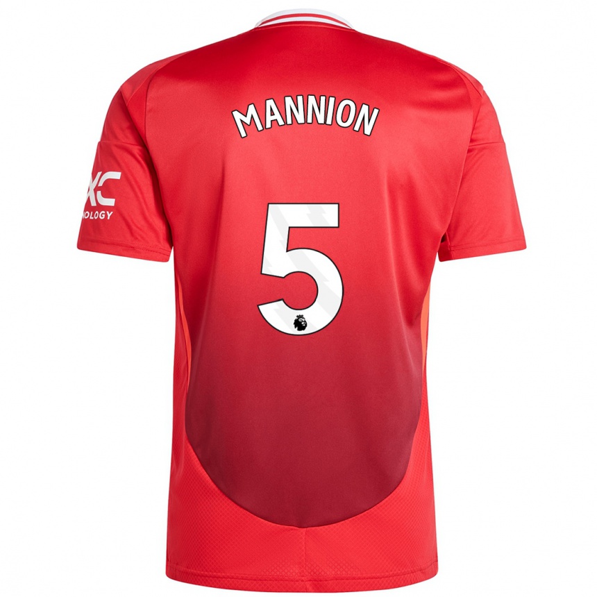 Gyermek Labdarúgás Aoife Mannion #5 Élénkpiros Hazai Jersey 2024/25 Mez Póló Ing