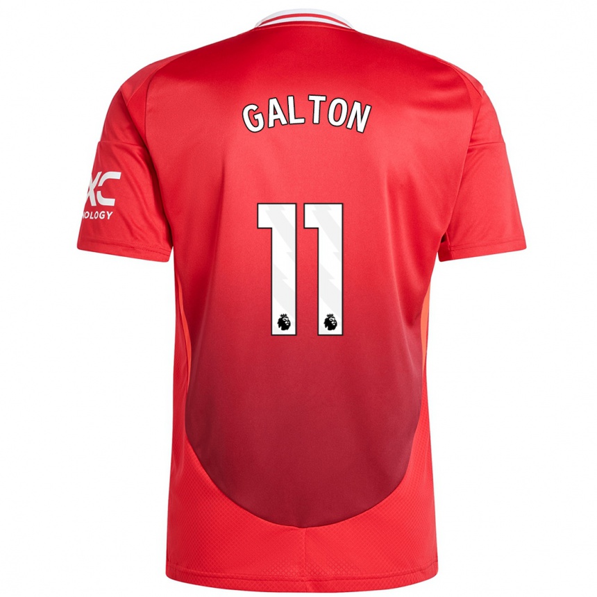 Gyermek Labdarúgás Leah Galton #11 Élénkpiros Hazai Jersey 2024/25 Mez Póló Ing