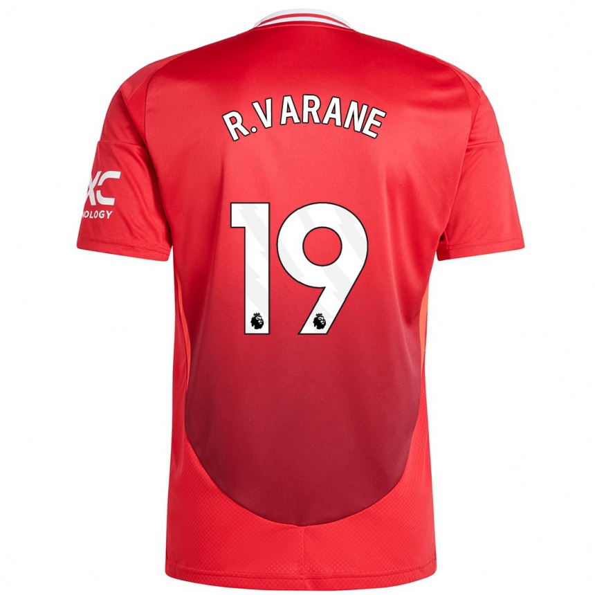 Gyermek Labdarúgás Raphael Varane #19 Élénkpiros Hazai Jersey 2024/25 Mez Póló Ing