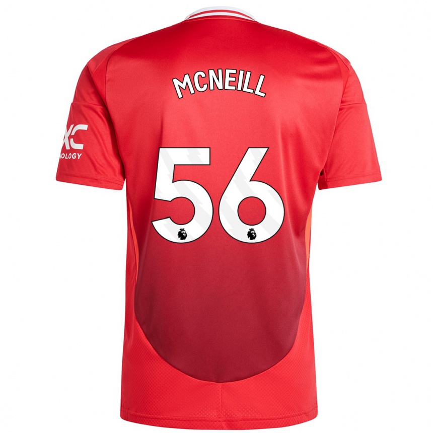 Gyermek Labdarúgás Charlie Mcneill #56 Élénkpiros Hazai Jersey 2024/25 Mez Póló Ing