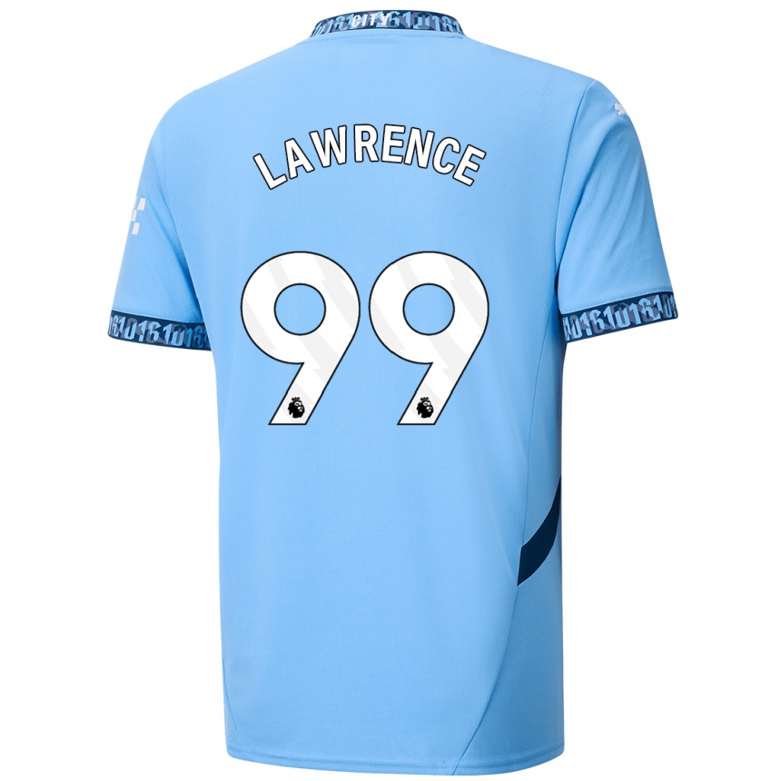 Gyermek Labdarúgás Emilio Lawrence #99 Sötétkék Hazai Jersey 2024/25 Mez Póló Ing