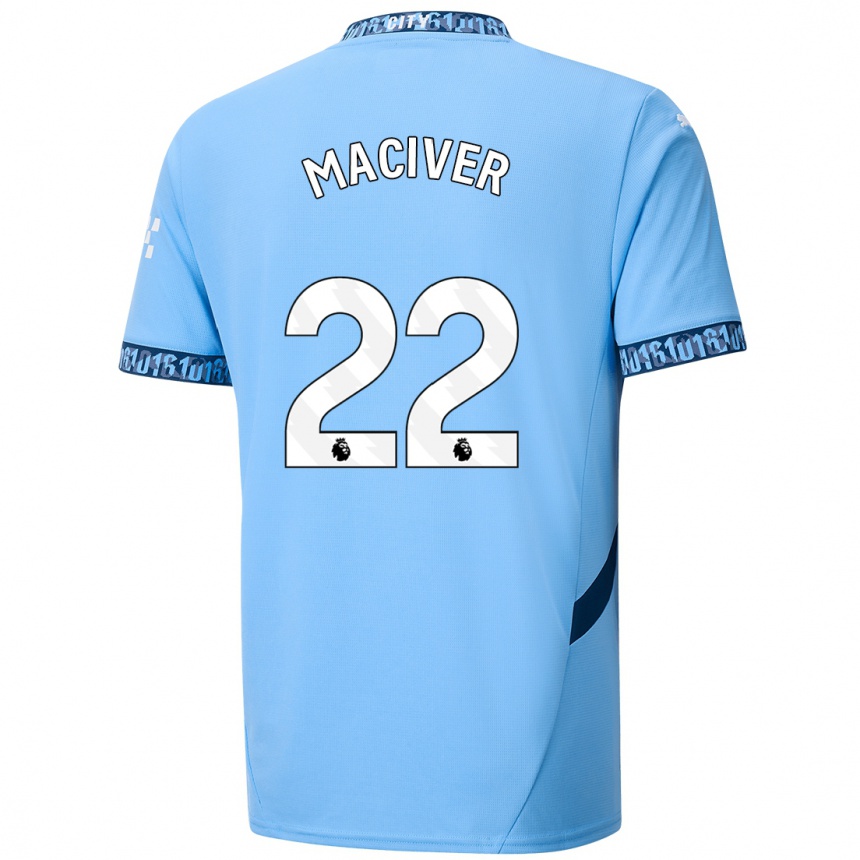 Gyermek Labdarúgás Sandy Maciver #22 Sötétkék Hazai Jersey 2024/25 Mez Póló Ing