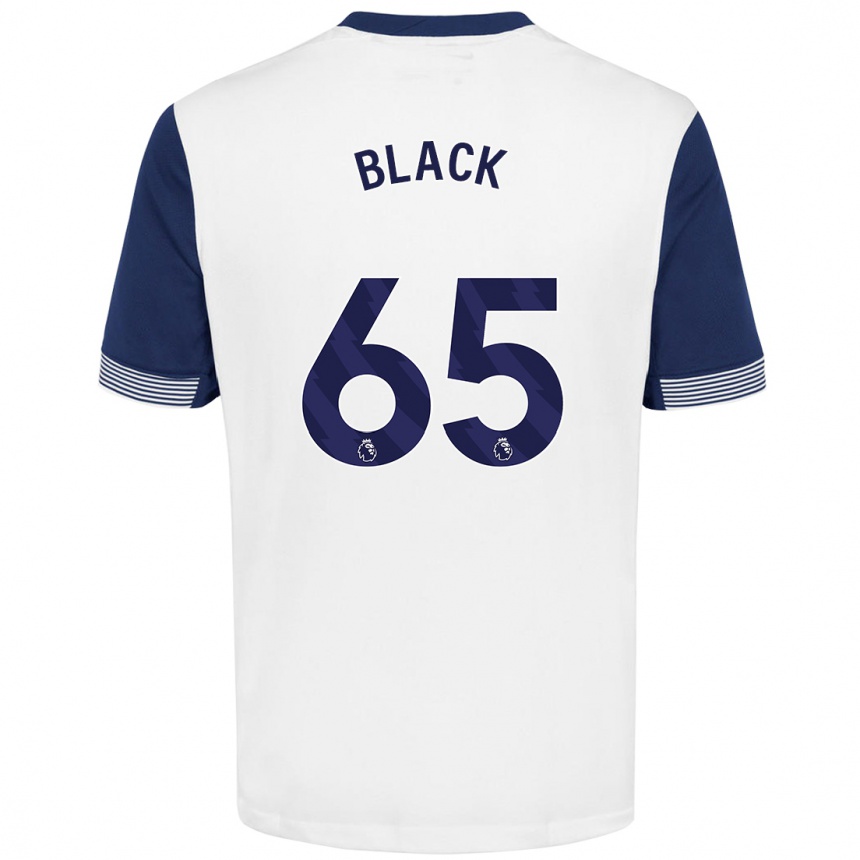 Gyermek Labdarúgás Leo Black #65 Fehér Kék Hazai Jersey 2024/25 Mez Póló Ing