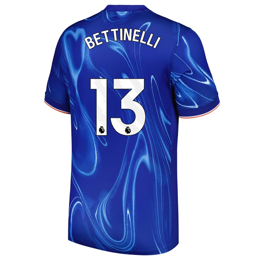 Gyermek Labdarúgás Marcus Bettinelli #13 Kék Fehér Hazai Jersey 2024/25 Mez Póló Ing