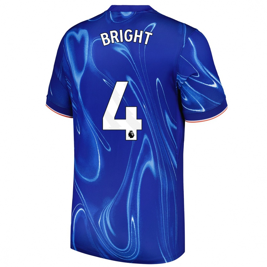 Gyermek Labdarúgás Millie Bright #4 Kék Fehér Hazai Jersey 2024/25 Mez Póló Ing