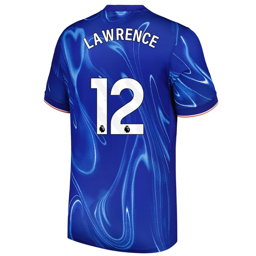 Gyermek Labdarúgás Ashley Lawrence #12 Kék Fehér Hazai Jersey 2024/25 Mez Póló Ing