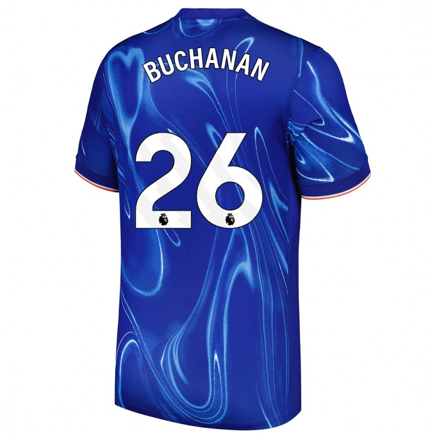 Gyermek Labdarúgás Kadeisha Buchanan #26 Kék Fehér Hazai Jersey 2024/25 Mez Póló Ing