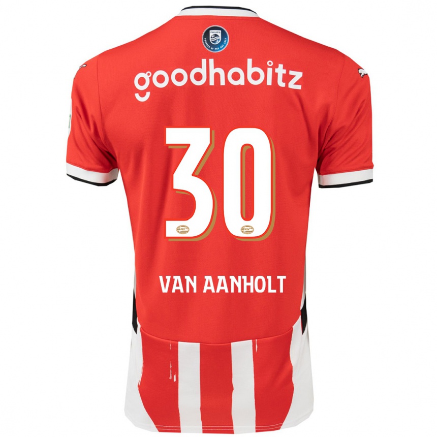 Gyermek Labdarúgás Patrick Van Aanholt #30 Piros Fehér Hazai Jersey 2024/25 Mez Póló Ing