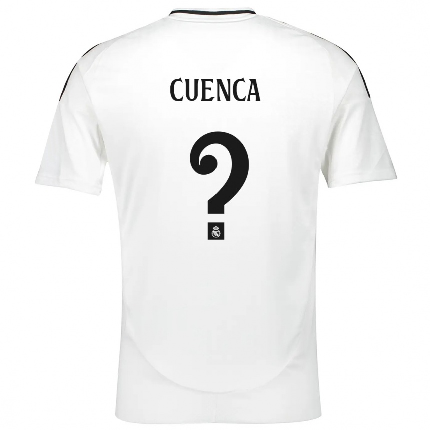 Gyermek Labdarúgás David Cuenca #0 Fehér Hazai Jersey 2024/25 Mez Póló Ing