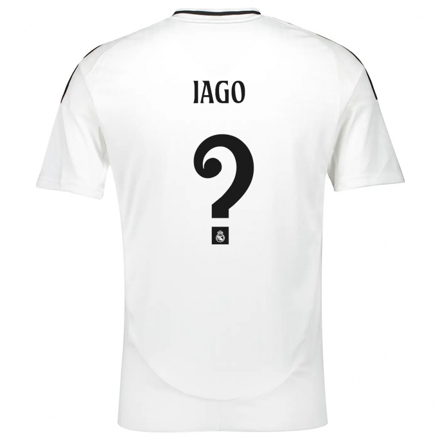 Gyermek Labdarúgás Paulo Iago #0 Fehér Hazai Jersey 2024/25 Mez Póló Ing