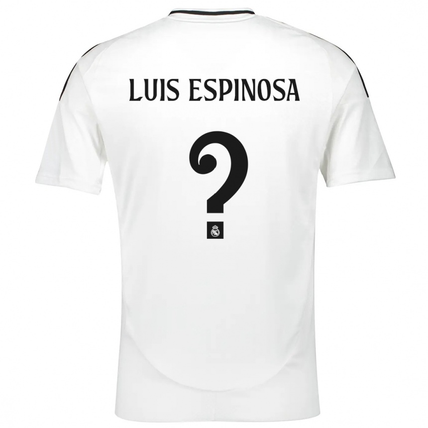 Gyermek Labdarúgás José Luis Espinosa #0 Fehér Hazai Jersey 2024/25 Mez Póló Ing