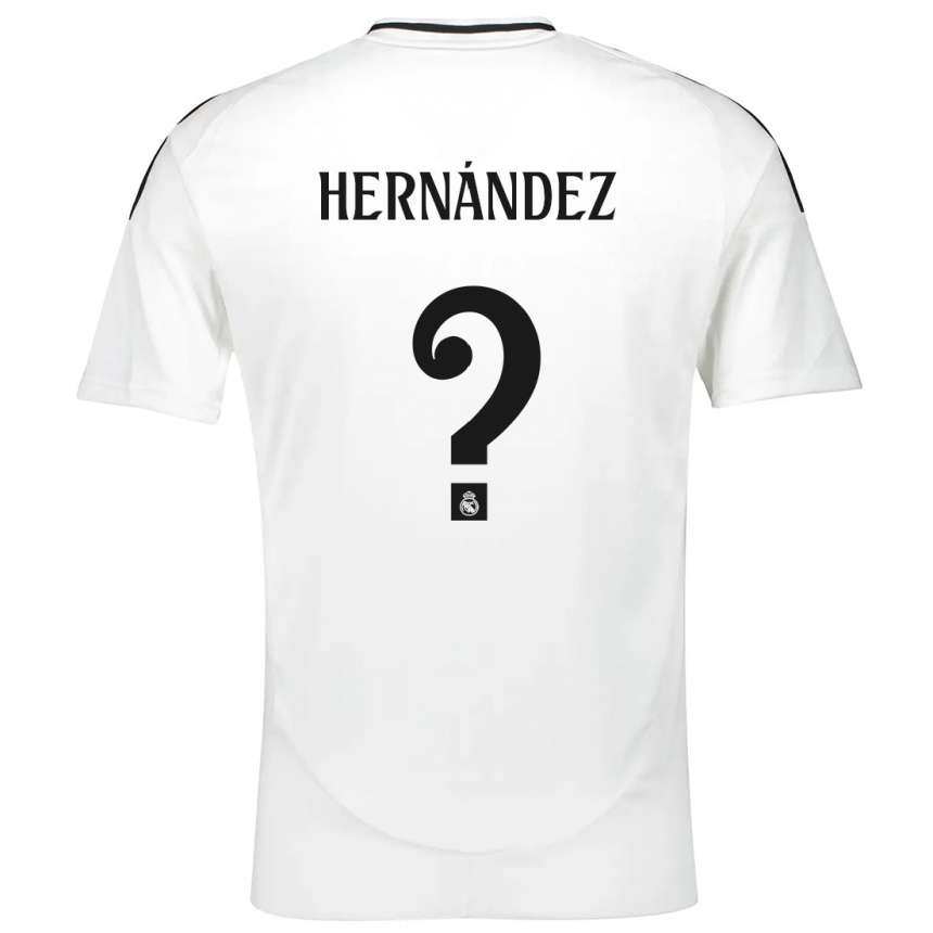 Gyermek Labdarúgás Enaitz Hernández #0 Fehér Hazai Jersey 2024/25 Mez Póló Ing