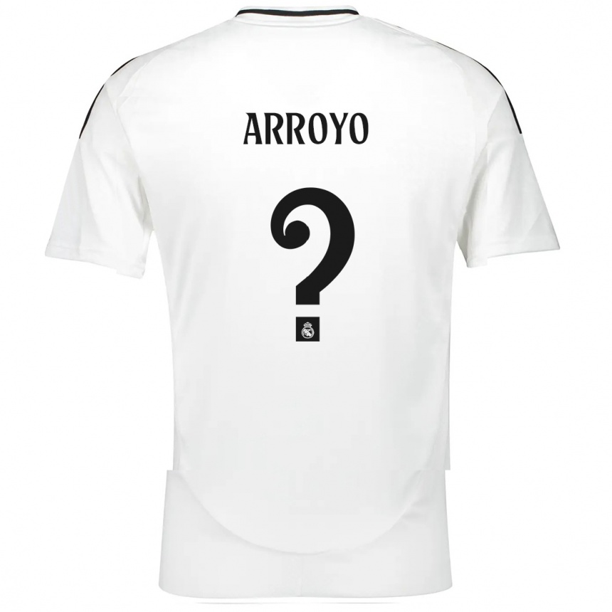 Gyermek Labdarúgás Diego Arroyo #0 Fehér Hazai Jersey 2024/25 Mez Póló Ing