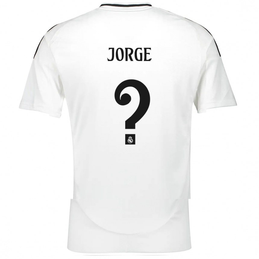 Gyermek Labdarúgás Jorge García #0 Fehér Hazai Jersey 2024/25 Mez Póló Ing