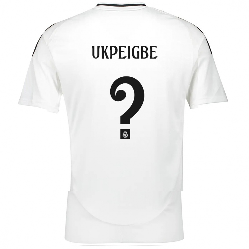 Gyermek Labdarúgás Melvin Ukpeigbe #0 Fehér Hazai Jersey 2024/25 Mez Póló Ing