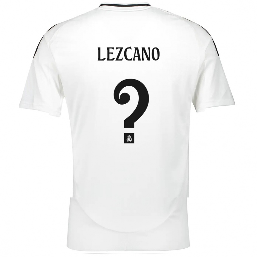 Gyermek Labdarúgás Álvaro Lezcano #0 Fehér Hazai Jersey 2024/25 Mez Póló Ing